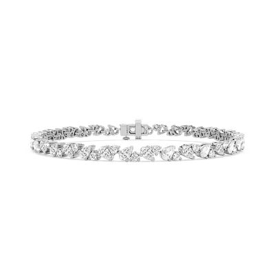 4 ¹⁄₃ ctw Round and Pear Lab Grown Diamond Duo Tennis Bracelet - 7 Inches