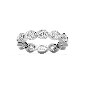Sarie 1 ⅞ ctw Pear Lab Grown Diamond East West Bezel Eternity Band