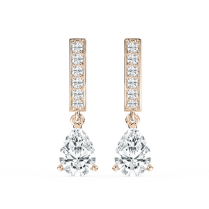 1 ⅔ ctw Pear Lab Grown Diamond Drop Earrings