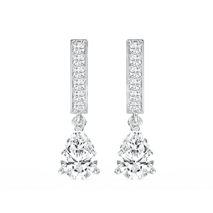 1 ⅔ ctw Pear Lab Grown Diamond Drop Earrings