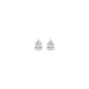 Pear Lab Grown Diamond Classic Three Prong Martini Stud Earrings