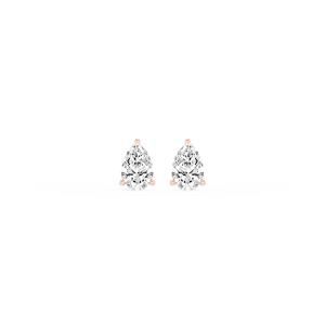 Pear Lab Grown Diamond Classic Three Prong Martini Stud Earrings