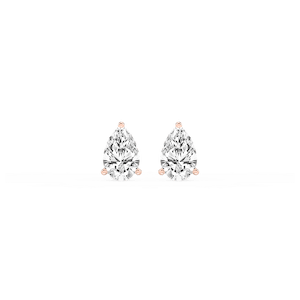 Pear Lab Grown Diamond Classic Three Prong Martini Stud Earrings