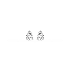 Pear Lab Grown Diamond Classic Three Prong Martini Stud Earrings