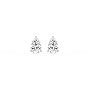 Pear Lab Grown Diamond Classic Three Prong Martini Stud Earrings