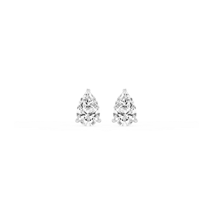 Pear Lab Grown Diamond Classic Three Prong Martini Stud Earrings