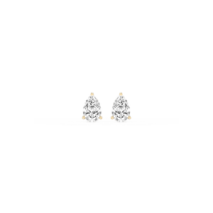 Pear Lab Grown Diamond Classic Three Prong Martini Stud Earrings