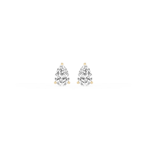 Pear Lab Grown Diamond Classic Three Prong Martini Stud Earrings