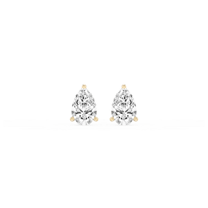 Pear Lab Grown Diamond Classic Three Prong Martini Stud Earrings