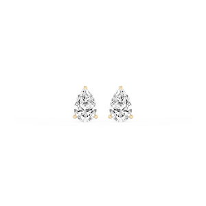 Pear Lab Grown Diamond Classic Three Prong Martini Stud Earrings