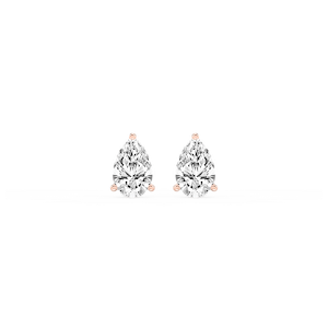 Pear Lab Grown Diamond Classic Three Prong Martini Stud Earrings