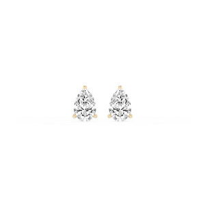 Pear Lab Grown Diamond Classic Three Prong Martini Stud Earrings