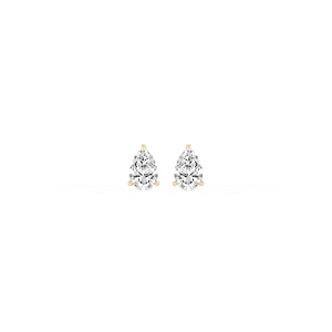 Pear Lab Grown Diamond Classic Three Prong Martini Stud Earrings