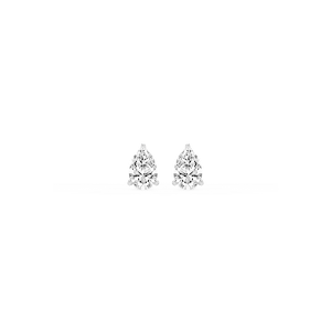 Pear Lab Grown Diamond Classic Three Prong Martini Stud Earrings