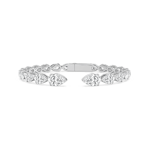 13 ⁷⁄₈ ctw Pear Lab Grown Diamond Graduated Cuff Bracelet  - 7 Inches