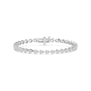 4 ⁷⁄₈ ctw Pear Lab Grown Diamond East West Tennis Bracelet  - 7 Inches