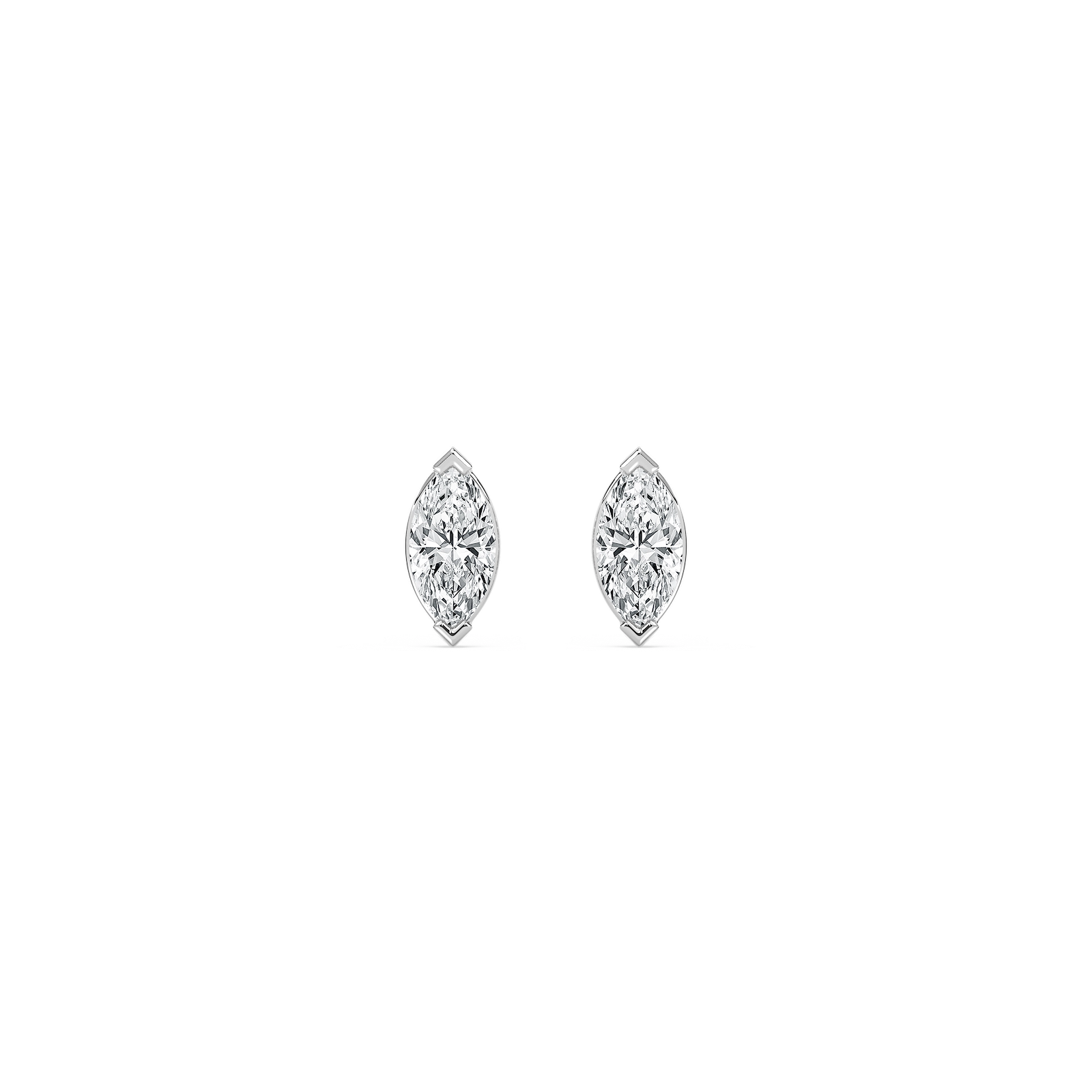 1/3 ctw Marquise Lab Grown Diamond Petite Bezel Earrings