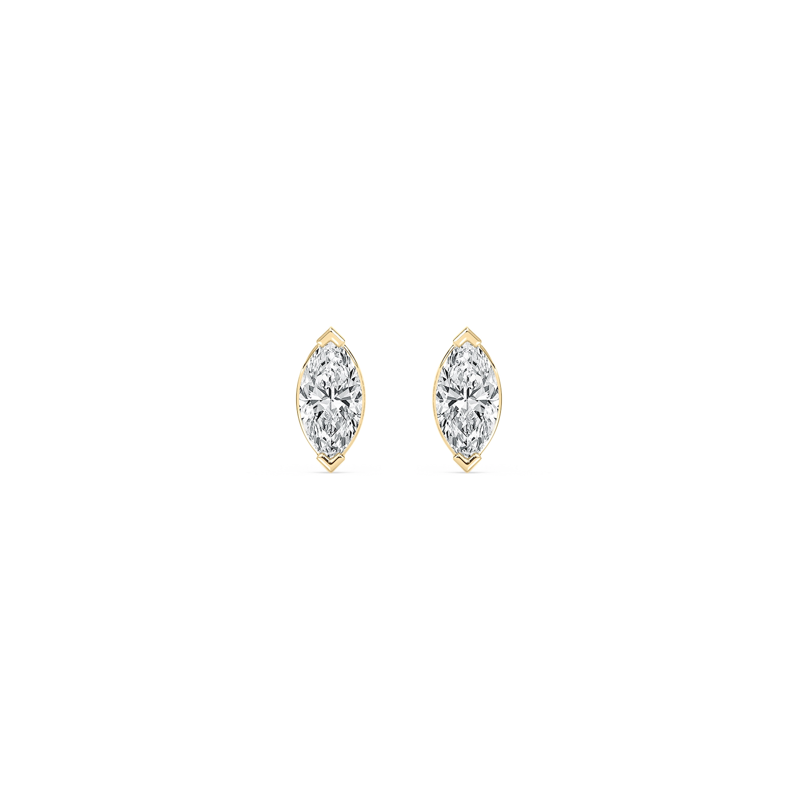 1/3 ctw Marquise Lab Grown Diamond Petite Bezel Earrings