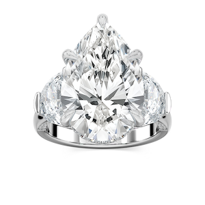 Poppy 13 ½ ctw Pear Lab Grown Diamond Hidden Halo Engagement Ring - Signature Collection