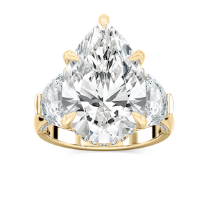 Poppy 13 ½ ctw Pear Lab Grown Diamond Hidden Halo Engagement Ring - Signature Collection