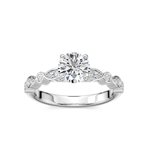Precious Lab Grown Diamond Side Stone Engagement Ring