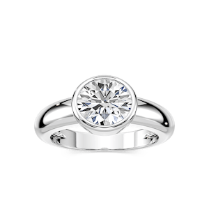 Primrose Round Lab Grown Diamond Bezel Solitaire Engagement Ring