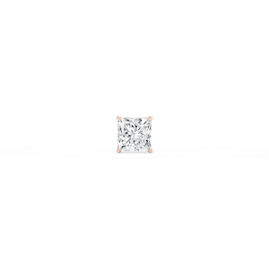 Princess Lab Grown Diamond 4-Prong Basket Single Stud Earring
