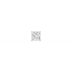 Princess Lab Grown Diamond 4-Prong Basket Single Stud Earring
