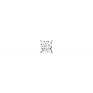 Princess Lab Grown Diamond 4-Prong Basket Single Stud Earring