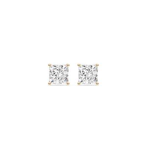 Princess Certified Lab Grown Diamond Classic Four Prong Guardian Back Stud Earrings