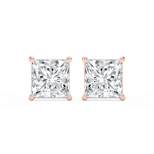 Princess Lab Grown Diamond Classic Four Prong Stud Earrings