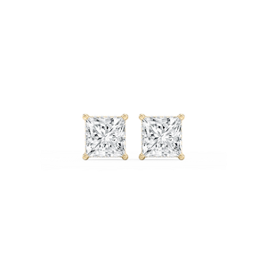Princess Lab Grown Diamond Hidden Halo Stud Earrings