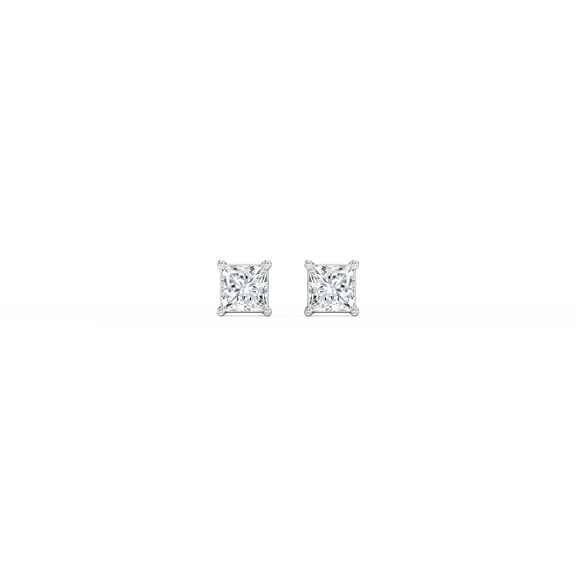Princess Lab Grown Diamond Classic Four Prong Stud Earrings