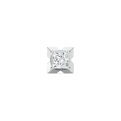 Princess Lab Grown Diamond X-Prong Single Stud Earring