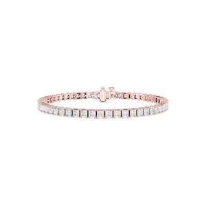 Princess Lab Grown Diamond Four Prong Tennis Bracelet - 7 Inches