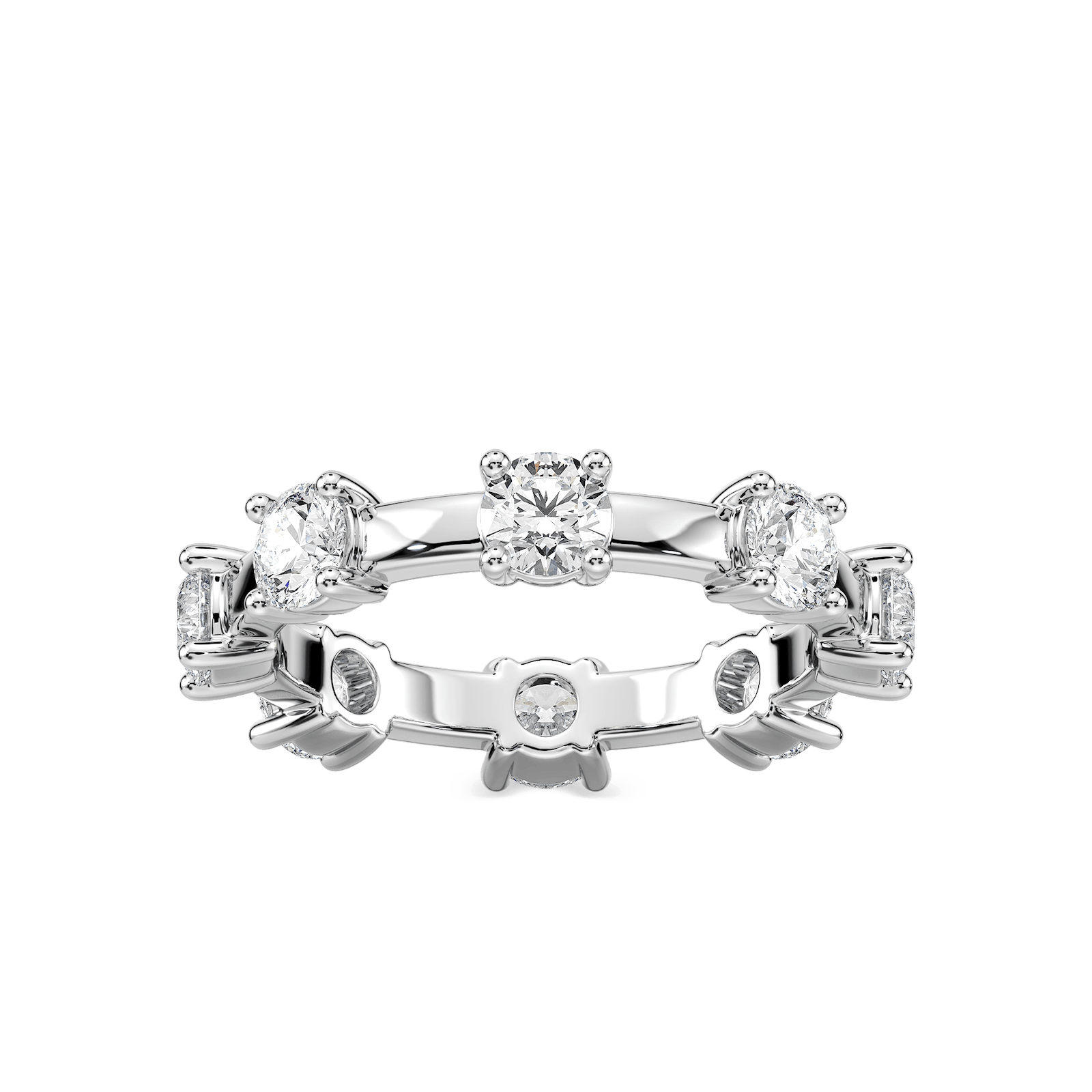 Prue 1 ⅞ ctw Round Lab Grown Diamond Station Eternity Band
