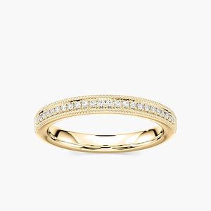 Quimby 1/5 ctw Round Lab Grown Diamond Milgrain Wedding Band