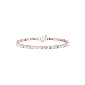 Radiant Lab Grown Diamond East-West Four Prong Tennis Bracelet