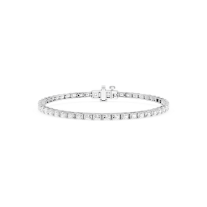 Radiant Lab Grown Diamond East-West Four Prong Tennis Bracelet