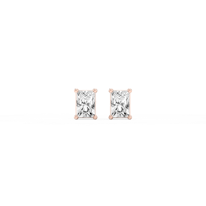 Radiant Lab Grown Diamond Classic Four Prong Stud Earrings