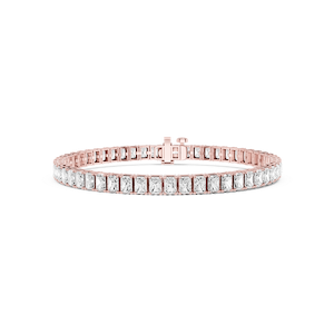 Radiant Lab Grown Diamond Four Prong Tennis Bracelet - 7 Inches