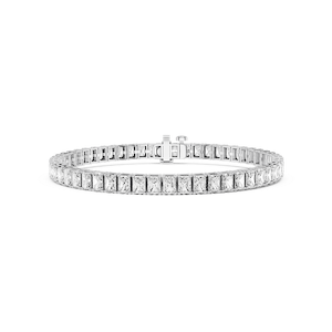 Radiant Lab Grown Diamond Four Prong Tennis Bracelet - 7 Inches