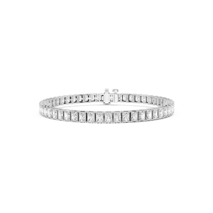 Radiant Lab Grown Diamond Four Prong Tennis Bracelet - 7 Inches