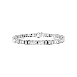 Radiant Lab Grown Diamond Four Prong Tennis Bracelet - 7 Inches