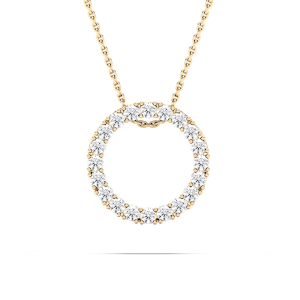 5/8 ctw Round Lab Grown Diamond Radiant Wreath Pendant  - 18 Inches