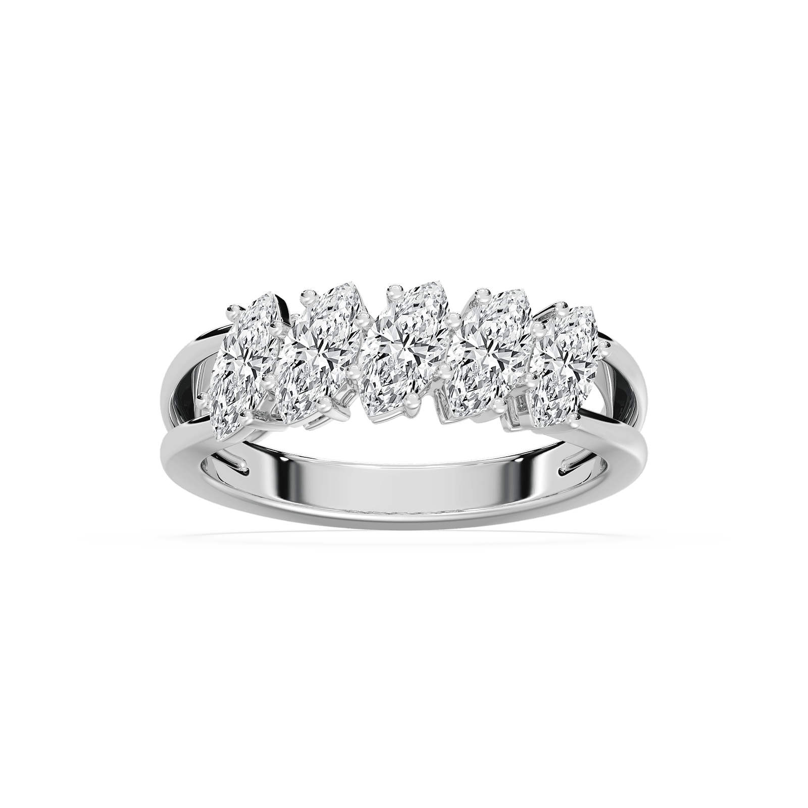 Raina 2 ctw Marquise Lab Grown Diamond Five-Stone Anniversary Band