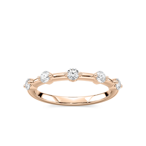 Leah 1/3 ctw Round Lab Grown Diamond Station Anniversary Band