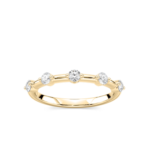 Leah 1/3 ctw Round Lab Grown Diamond Station Anniversary Band