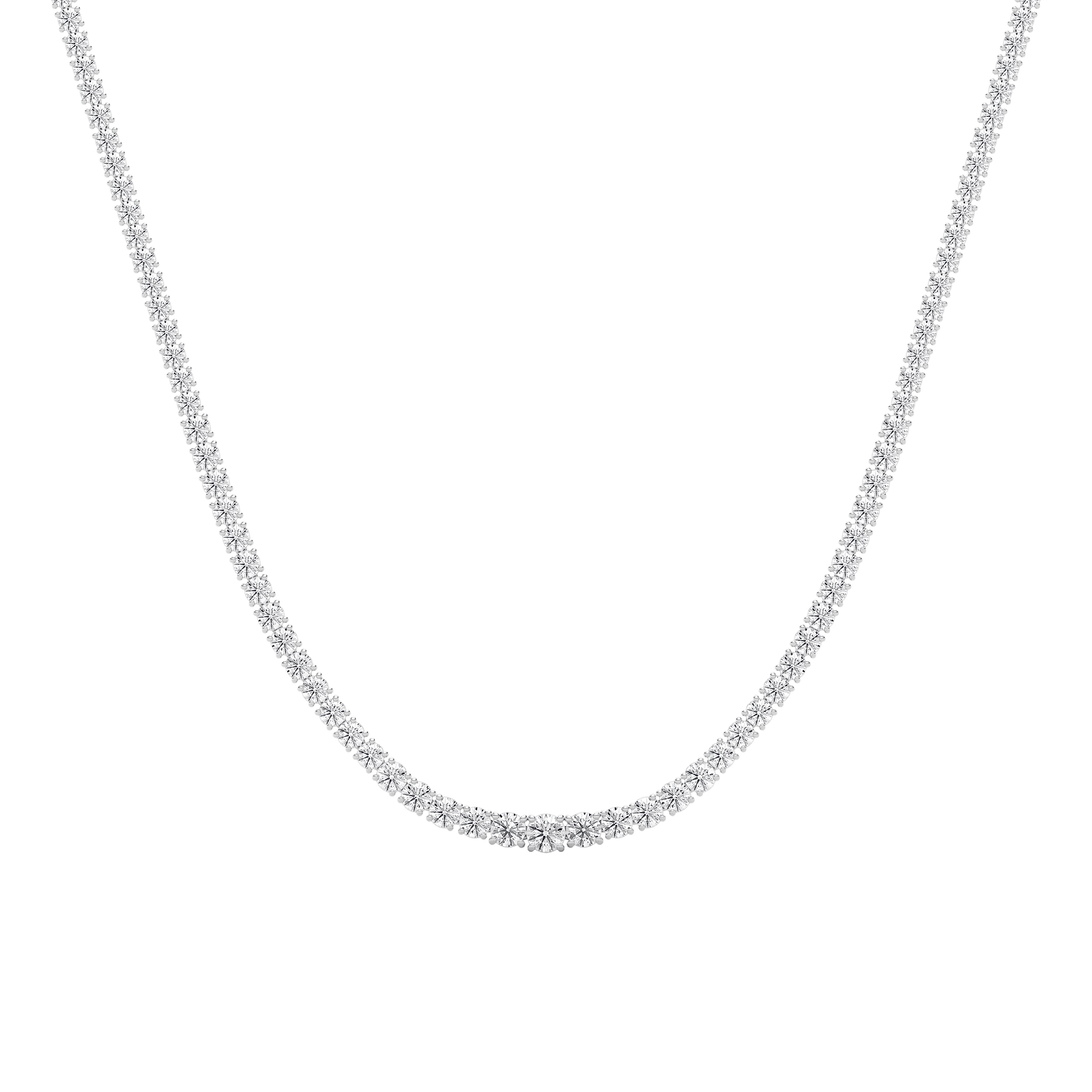 18 ¾ ctw Round Lab Grown Diamond Riviera Tennis Necklace - 18 Inches - Signature Collection