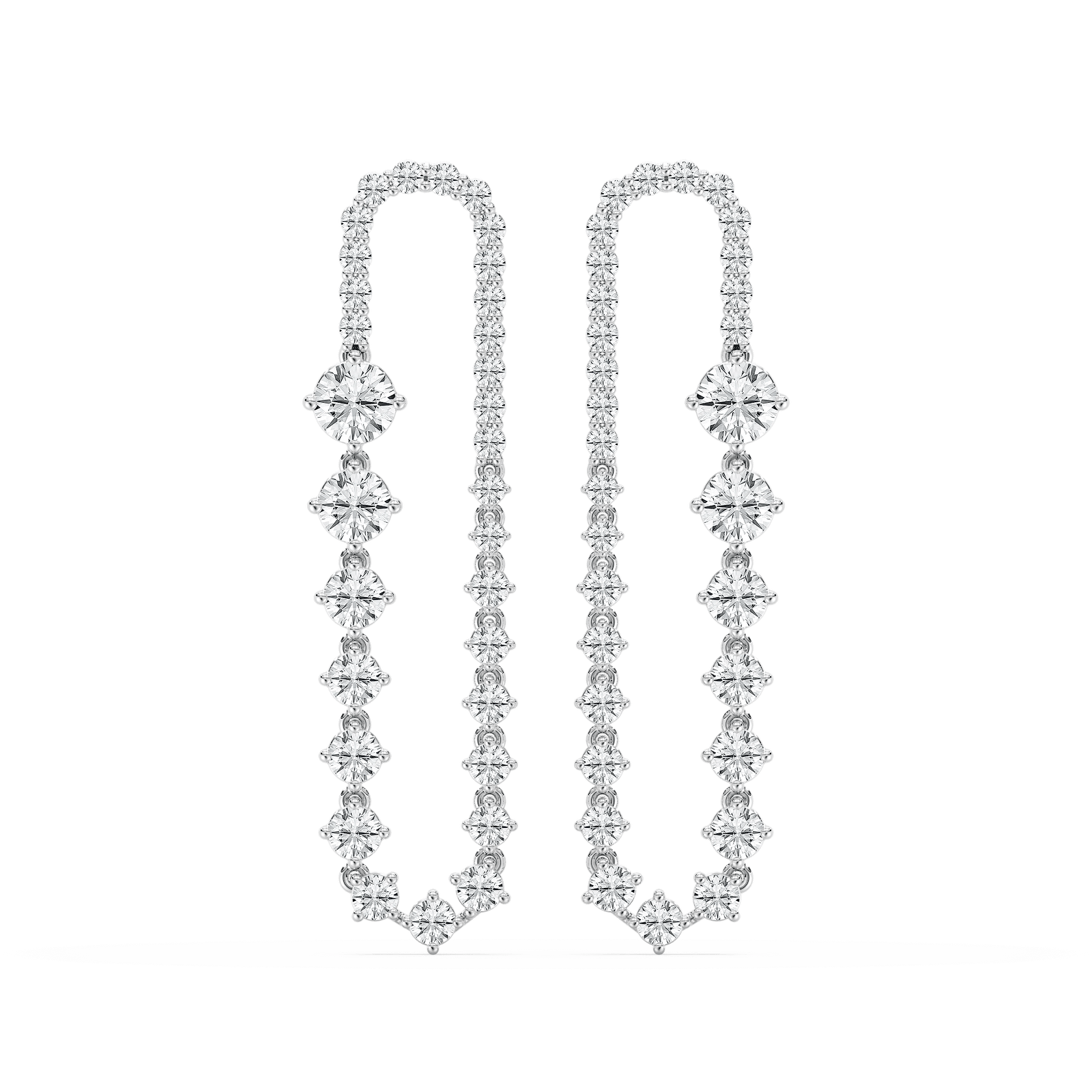 Riviera Tennis Earrings in Rose Gold